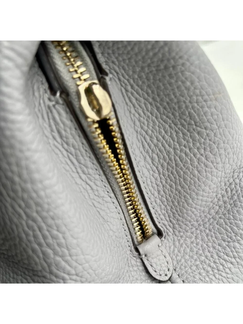 Kate Spade Gray And Cream Pebbled Leather Satchel Set